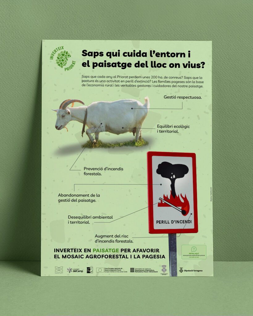 cartell pastura transhumància cabres incendi forestal paisatge inverteix compra priorat